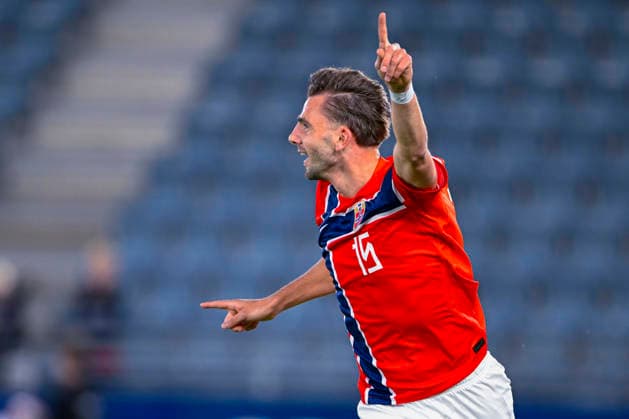 U21 European Championship Qualifier: Norway vs. Bosnia and Herzegovina, Stavanger, September 29, 2026. Norway’s Niklas Odegard celebrates after scoring in the U21 European Championship qualifier between Norway and Bosnia and Herzegovina at Lyse Arena in Stavanger. Photo: Carina Johansen, NTB, Stavanger, Norway. EDITORFOR MEDIA USE ONLY; RESTRICTED USE FOR BETTING COMPANIES  Copyright: xCarinaxJohansenx xNTBx