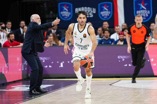 Anadolu Efes v Real Madrid EuroLeague ISTANBUL, TURKIYE - SEPTEMBER 29: Facundo Campazzo 7, of Real Madrid dribbles the ball during the EuroLeague Regular Season Round 2 match between Anadolu Efes and Real Madrid at Turkcell Basketball Development Center on September 29, 2026 in Istanbul, Turkiye. Istanbul Turkcell Basketball Development Center Istanbul Turkiye Copyright: x x2026xYagizxGurtugx xPSxImagesxYagizxGurtugx