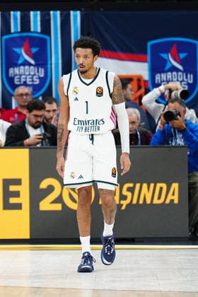 Anadolu Efes v Real Madrid EuroLeague ISTANBUL, TURKIYE - SEPTEMBER 29: Nick Smith Jr 1, of Real Madrid looks on during the EuroLeague Regular Season Round 2 match between Anadolu Efes and Real Madrid at Turkcell Basketball Development Center on September 29, 2026 in Istanbul, Turkiye. Istanbul Turkcell Basketball Development Center Istanbul Turkiye Copyright: x x2026xYagizxGurtugx xPSxImagesxYagizxGurtugx