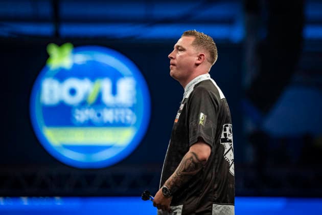 RECORD DATE NOT STATED 29th September 2026; Mattioli Arena, Leicester, England; PDC World Grand Prix Darts, Day 2; Chris Dobey GodfreyxPitt