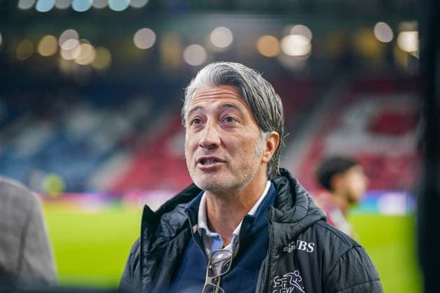 Soccer: UEFA Nations League 2026–2027, Matchday 2: Scotland vs. Switzerland at Hampden Park, Glasgow; Murat Yakin (Switzerland), Coach: Facial Expressions, Emotions Copyright: xJOERANxSTEINSIEKx