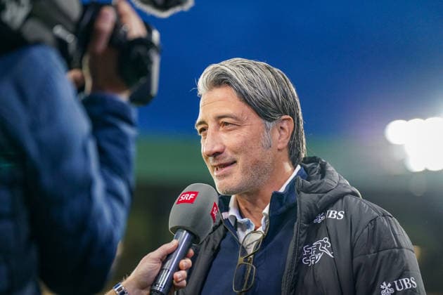 Soccer: UEFA Nations League 2026–2027, Matchday 2: Scotland vs. Switzerland at Hampden Park, Glasgow; Murat Yakin, Switzerland s coach—facial expressions, emotions Copyright: xJOERANxSTEINSIEKx