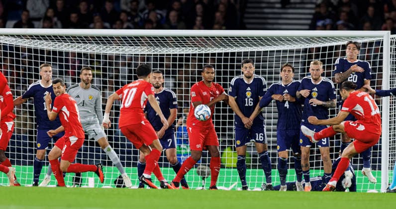 29.09.2026: Scotland v Switzerland: Ricardo Rodriguez of Switzerland scores  Copyright: xWilliexVassx NINTCHDBPICT001112139557