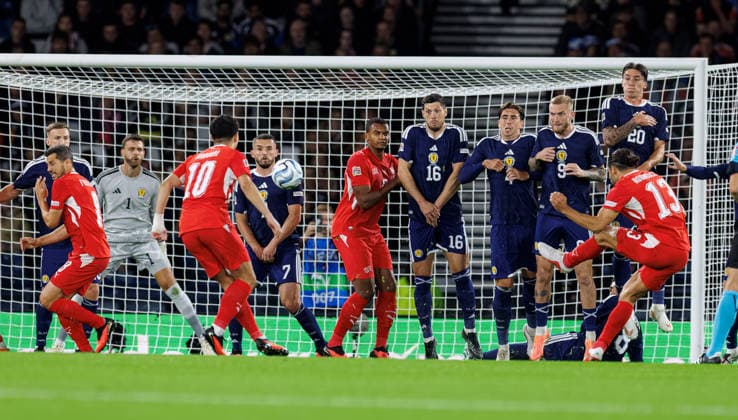29.09.2026: Scotland v Switzerland: Ricardo Rodriguez of Switzerland scores  Copyright: xWilliexVassx NINTCHDBPICT001112139561