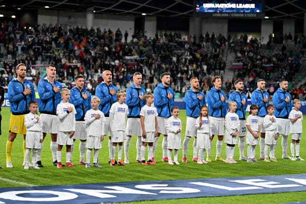 LJUBLJANA, SLOVENIA - SEPTEMBER 29: Team Slovenia before the UEFA Nations League, League B Group B1, match between Slovenia and North Macedonia at Stadion Stozice, Ljubljana on September 29, 2026 in Ljubljana, Slovenia. (Photo by Igor Kupljenik Sports Press Photo). Copyright: xIgorxKupljenikx xSPPx Sportspressphoto_SPR242623