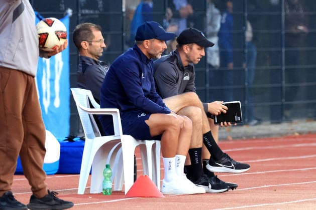 September 29, 2026, Germany, Soccer, Friendly Match, 2. Bundesliga, Matchday, 2026–2027 Season, Ernst Reuter Stadium, Berlin; Hertha03 Zehlendorf vs. Hertha BSC; Hertha BSC Berlin coaching staff: Head Coach Stefan Leitl, Assistant Coach Andre Mijatovic; Assistant Coach Andreas Schumacher, Hertha BSC Berlin (2nd Division). DFB and DFL regulations prohibit any use of photographs as image sequences and or quasi-video. nordphoto GmbH, Engler, Berlin, Ernst Reuter Stadium, Berlin, Germany Copyright: xNordphotox xEnglerx