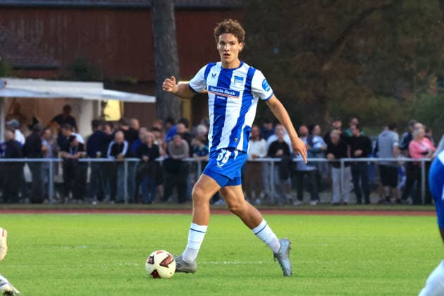 September 29, 2026, Germany, Soccer, Friendly Match, 2. Bundesliga, Matchday, 2026–2027 Season, Ernst Reuter Stadium, Berlin, Hertha03 Zehlendorf vs. Hertha BSC Soufian Gouram Hertha BSC Berlin 33 2nd Division DFB DFL regulations prohibit any use of photographs as image sequences and or quasi-video nordphoto GmbH Engler Berlin Ernst Reuter Stadium Berlin, Germany Copyright: xNordphotox xEnglerx