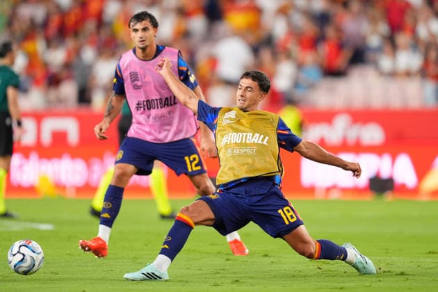 September 29, 2026, Sevilla, Sevilla, Spain: Martin Zubimendi of Spain warms up during the UEFA Nations League 2026 27 group phase match between Spain and Croatia at Ramon Sanchez-Pizjuan stadium on September 29, 2026, in Sevilla, Spain. Spain V Croatia - UEFA Nations League 2026 27 Group A3 MD2  - ZUMAa181 20260929_zaa_a181_049 Copyright: xJoaquinxCorcherox