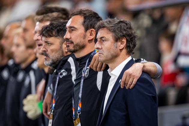 CZECHIA - ENGLAND Head coach of Czechia Santi Denia during UEFA Nations League - League A - Group A3 - Matchday 2 - football match between Czechia and England. Fortuna Arena, Eden, Stadion, Prague, Czechia September 29, 2026. Photo by Branislav Racko Copyright: xx 080A5280
