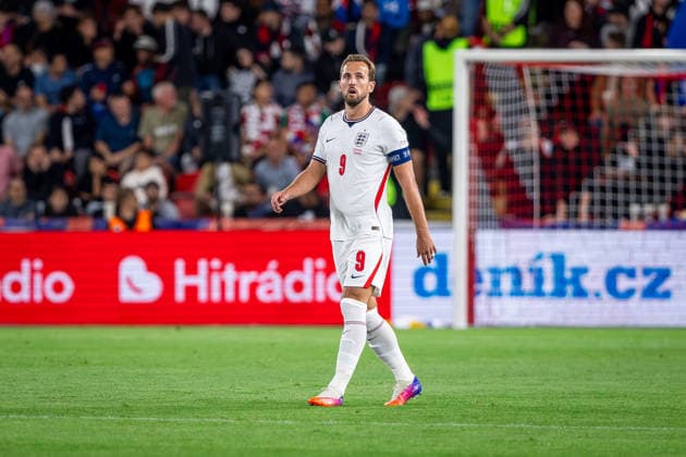 CZECHIA - ENGLAND Harry Kane of England and Bayern Munich during UEFA Nations League - League A - Group A3 - Matchday 2 - football match between Czechia and England. Fortuna Arena, Eden, Stadion, Prague, Czechia September 29, 2026. Photo by Branislav Racko Copyright: xx 080A5330