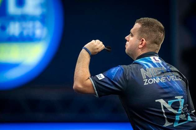 RECORD DATE NOT STATED 29th September 2026; Mattioli Arena, Leicester, England; PDC World Grand Prix Darts, Day 2; Niels Zonneveld in action on the oche his first round match against Josh Rock GodfreyxPitt