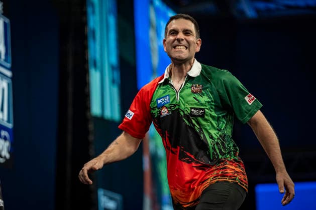 RECORD DATE NOT STATED 29th September 2026; Mattioli Arena, Leicester, England; PDC World Grand Prix Darts, Day 2; William O Connor misses a double in his first round match against Ryan Searle GodfreyxPitt