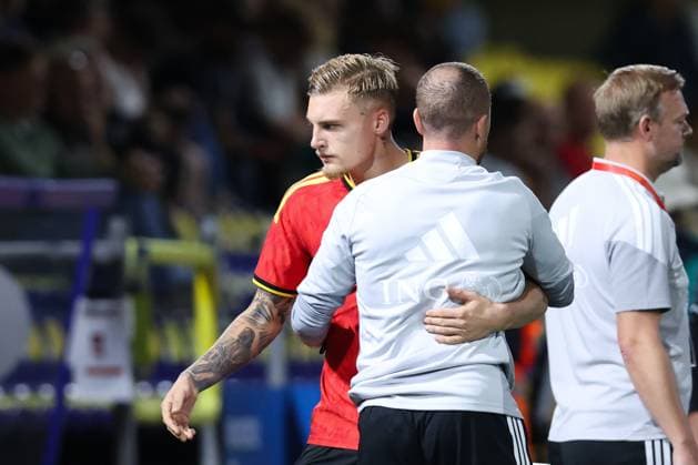 Belgium s Norman Bassette pictured during a soccer game between Belgium U21, U 21 and Wales U21, Tuesday 29 September 2026 in Westerlo, qualifier 7 8 for the 2027 European Championships. BRUNOxFAHY  x188268847x