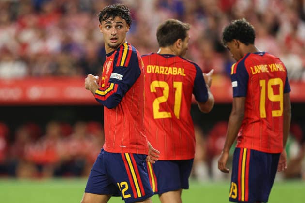 NED: Spain v Croatia. UEFA Nations League. Matchday 2. Marc Pubill of Spain during Spain v Croatia UEFA Nations League match at La Cartuja Stadium on September 29, 2026 in Sevilla, Spain. kpng Copyright: xAntonioxPozox xPRESSINPHOTOx AP_2627_ESP_CRO_015