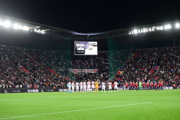 Czech and England soccer teams before the UEFA Nations League, A3 group 2nd round match Czech Republic vs England, on September 29, 2026, in Prague, Czech Republic. (CTKxPhoto MichalxKamaryt) CTKPhotoP2026092908726  CTKPhotoP2026092908726