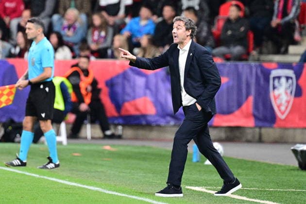Czech Republic soccer team coach Santi Denia reacts during the UEFA Nations League, A3 group 2nd round match Czech Republic vs England, on September 29, 2026, in Prague, Czech Republic. (CTKxPhoto MichalxKamaryt) CTKPhotoP2026092908795  CTKPhotoP2026092908795
