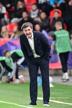 Czech Republic soccer team coach Santi Denia reacts during the UEFA Nations League, A3 group 2nd round match Czech Republic vs England, on September 29, 2026, in Prague, Czech Republic. (CTKxPhoto MichalxKamaryt) CTKPhotoP2026092908816  CTKPhotoP2026092908816