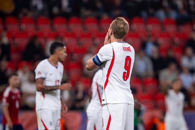 CZECHIA - ENGLAND Harry Kane of England and Bayern Munich during UEFA Nations League - League A - Group A3 - Matchday 2 - football match between Czechia and England. Fortuna Arena, Eden, Stadion, Prague, Czechia September 29, 2026. Photo by Branislav Racko Copyright: xx 080A6249