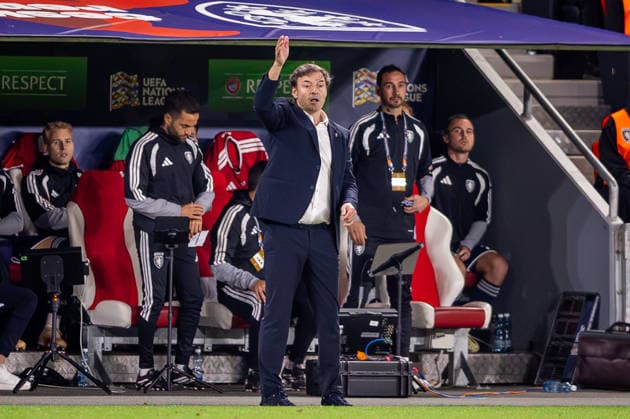 CZECHIA - ENGLAND Head coach of Czechia Santi Denia during UEFA Nations League - League A - Group A3 - Matchday 2 - football match between Czechia and England. Fortuna Arena, Eden, Stadion, Prague, Czechia September 29, 2026. Photo by Branislav Racko Copyright: xx 080A6348