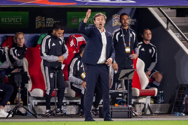 CZECHIA - ENGLAND Head coach of Czechia Santi Denia during UEFA Nations League - League A - Group A3 - Matchday 2 - football match between Czechia and England. Fortuna Arena, Eden, Stadion, Prague, Czechia September 29, 2026. Photo by Branislav Racko Copyright: xx 080A6353