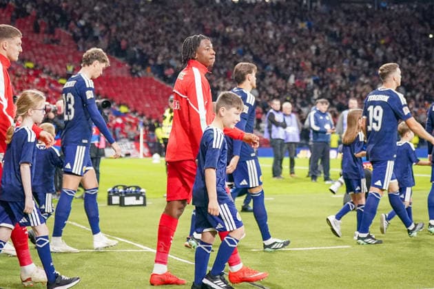 Soccer: UEFA Nations League 2026–2027, Matchday 2: Scotland vs. Switzerland at Hampden Park, Glasgow; Johan Manzambi (Switzerland), 9 Copyright: xJOERANxSTEINSIEKx