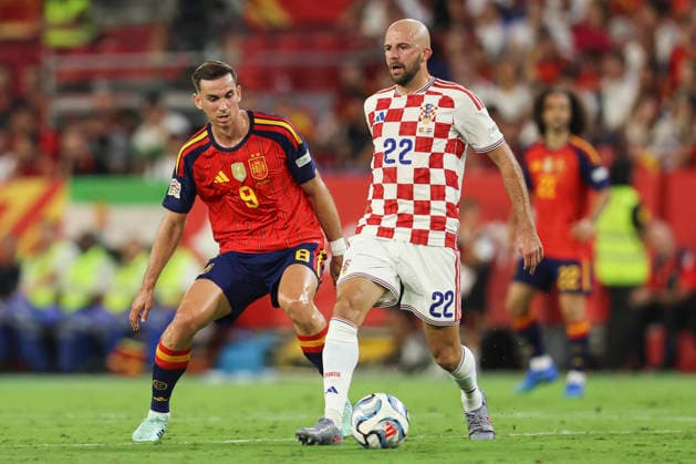 NED: Spain v Croatia. UEFA Nations League. Matchday 2. Josip Misic of Croacia and Fabian Ruiz of Spain during Spain v Croatia UEFA Nations League match at La Cartuja Stadium on September 29, 2026 in Sevilla, Spain. kpng Copyright: xAntonioxPozox xPRESSINPHOTOx AP_2627_ESP_CRO_022