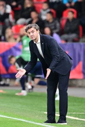 Czech Republic soccer team coach Santi Denia reacts during the UEFA Nations League, A3 group 2nd round match Czech Republic vs England, on September 29, 2026, in Prague, Czech Republic. (CTKxPhoto MichalxKamaryt) CTKPhotoP2026092908882  CTKPhotoP2026092908882