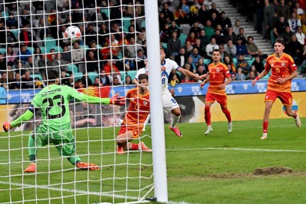 LJUBLJANA, SLOVENIA - SEPTEMBER 29: Sandi Lovric of Slovenia (3R) in action and score during the UEFA Nations League, League B Group B1, match between Slovenia and North Macedonia at Stadion Stozice, Ljubljana on September 29, 2026 in Ljubljana, Slovenia. (Photo by Igor Kupljenik Sports Press Photo). Copyright: xIgorxKupljenikx xSPPx Sportspressphoto_SPR242817