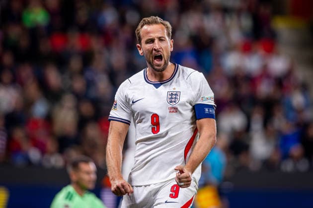 CZECHIA - ENGLAND Harry Kane of England and Bayern Munich celebrates a goal during UEFA Nations League - League A - Group A3 - Matchday 2 - football match between Czechia and England. Fortuna Arena, Eden, Stadion, Prague, Czechia September 29, 2026. Photo by Branislav Racko Copyright: xx 080A7341