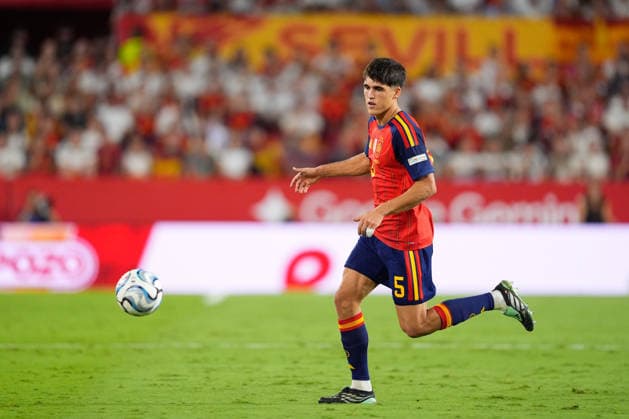 September 29, 2026, Sevilla, Sevilla, Spain: Pau Cubarsi of Spain runs with the ball during the UEFA Nations League 2026 27 group phase match between Spain and Croatia at Ramon Sanchez-Pizjuan stadium on September 29, 2026, in Sevilla, Spain. Spain V Croatia - UEFA Nations League 2026 27 Group A3 MD2  - ZUMAa181 20260929_zaa_a181_107 Copyright: xJoaquinxCorcherox
