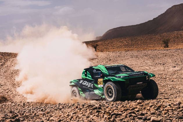 W2RC - RALLYE DU MAROC 2026 241 BENAVIDES Kevin (arg), SISTERNA Lisandro (arg), Toyota Hilux, Overdrive Racing, ULT T1+, action during the Stage 1 of the Rallye du Maroc 2026, 4th round of the 2026 WR2C Championship from September 29, 2026 between Agadir and Zagora, Morocco - AgadirMorocco  Copyright: xDamienxSaulnierx