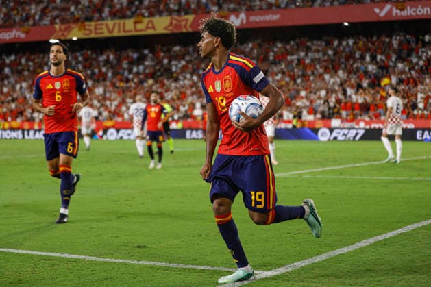 NED: Spain v Croatia. UEFA Nations League. Matchday 2. Lamine Yamal of Spain during Spain v Croatia UEFA Nations League match at La Cartuja Stadium on September 29, 2026 in Sevilla, Spain. kpng Copyright: xAntonioxPozox xPRESSINPHOTOx AP_2627_ESP_CRO_047