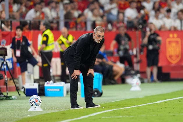 September 29, 2026, Sevilla, Sevilla, Spain: Slaven Bilic, head coach of Croatia, looks on during the UEFA Nations League 2026 27 group phase match between Spain and Croatia at Ramon Sanchez-Pizjuan stadium on September 29, 2026, in Sevilla, Spain. Sevilla Spain - ZUMAa181 20260929_zaa_a181_138 Copyright: xJoaquinxCorcherox