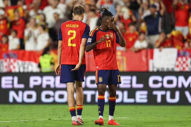 NED: Spain v Croatia. UEFA Nations League. Matchday 2. Nico Williams of Spain during Spain v Croatia UEFA Nations League match at La Cartuja Stadium on September 29, 2026 in Sevilla, Spain. kpng Copyright: xAntonioxPozox xPRESSINPHOTOx AP_2627_ESP_CRO_066