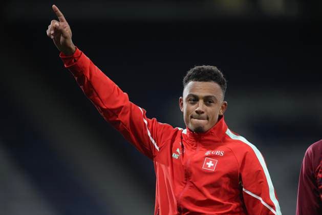 RECORD DATE NOT STATED 29th September 2026; Hampden Park, Glasgow, Scotland; UEFA Nations League Football, Scotland versus Switzerland; Dan Ndoye of Switzerland celebrates at the end of the match DavidxYoung