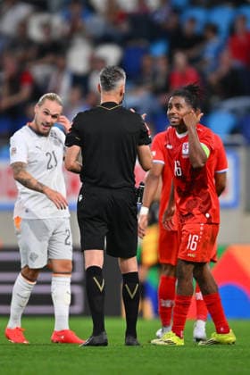 Luxembourg vs Iceland, UEFA NATIONS LEAGUE Leandro Barreiro and Enea Jorgji react during the UEFA NATIONS LEAGUE game between Luxembourg and Iceland, on Stade de Luxembourg in Luxembourg, September 29, 2026. Alex NICODIM Imago Images Copyright: xAlexxNicodimx