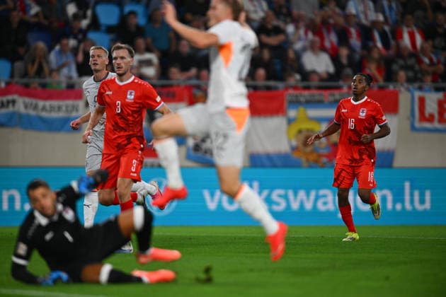 Luxembourg vs Iceland, UEFA NATIONS LEAGUE Leandro Barreiro watches as his team receives the first goal during the UEFA NATIONS LEAGUE game between Luxembourg and Iceland, on Stade de Luxembourg in Luxembourg, September 29, 2026. Alex NICODIM Imago Images Copyright: xAlexxNicodimx