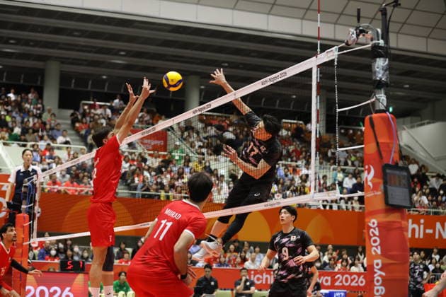NISHIMOTO Keigo (JPN), SEPTEMBER 30, 2026 - Volleyball : Men s Preliminary round - Pool A between Japan - Pakistan at Okazaki Chuo Sogo Park Gymnasium during the Asian Games Aichi-Nagoya 2026 in Aichi, Japan. Noxthirdxpartyxsales  aflo_352080687 x