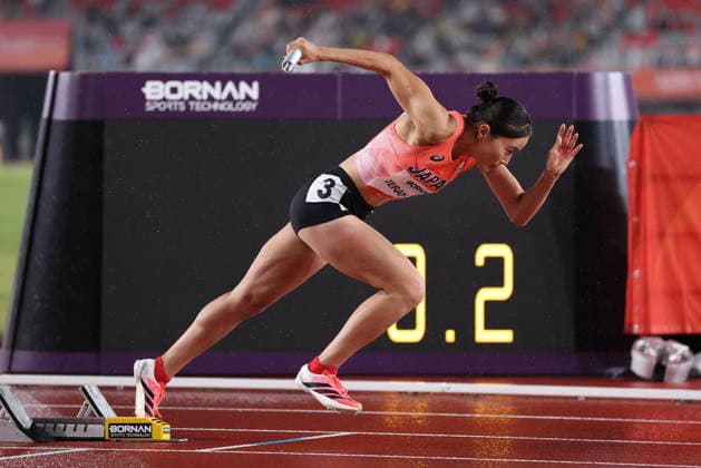 TERAMOTO Aoi (JPN), SEPTEMBER 29, 2026 - Athletics : Women s 4x400m Relay Final at Nagoya City Mizuho Park Athletic Stadium during the Asian Games Aichi-Nagoya 2026 in Aichi, Japan. Noxthirdxpartyxsales  aflo_352080448 x