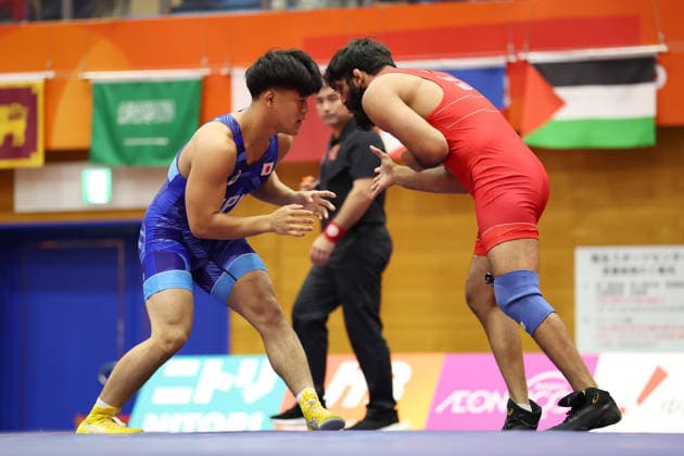 Taizou Yoshida (JPN), SEPTEMBER 30, 2026 - Wrestling : Men s Greco-Roman 87kg Semifinals at Nagoya City Inae Sports Center during the Asian Games Aichi-Nagoya 2026 in Aichi, Japan. Noxthirdxpartyxsales  aflo_352092693 KenichiroxOganex