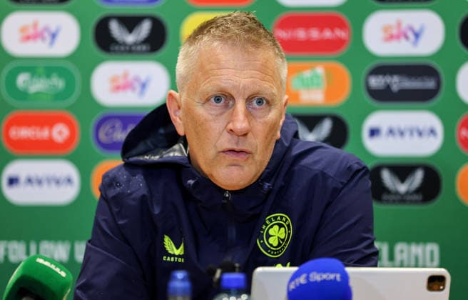 Republic of Ireland press conference, PK, Pressekonferenz FAI HQ, Dublin 30 9 2026 Head Coach Heimir Hallgrimsson Heimir Hallgrimsson 30 9 2026  Copyright: xx RB1_2171