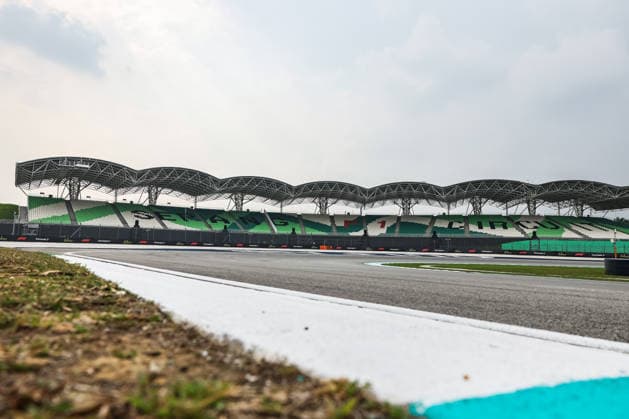 SEPANG, SGR - Sept 30: General view of the main grandstand ahead of the Formula 1 Gulf Air Bahrain Grand Prix on September 30, 2026 held at Sepang International Circuit in Sepang, Malaysia. (Photo by Hazrin Yeob Men Shah Icon Sportswire) AUTO: SEP 30 F1 Bahrain Grand Prix in Malaysia EDITORIAL USE ONLY Icon3782609300121