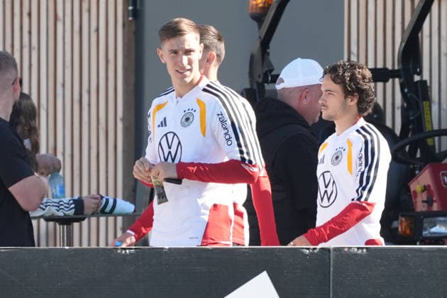 Nico Schlotterbeck, Germany; Mika Baur, Germany; Herzo Base, September 30, 2026; German National Team, Nations League preparation, Home Ground, HerzoBase, World of Adidas, Herzogenaurach