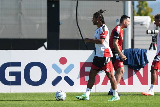 Serge Gnabry Germany Herzo Base September 30, 2026 German National Team Nations League Preparation, Home Ground, HerzoBase, World of Adidas, Herzogenaurach