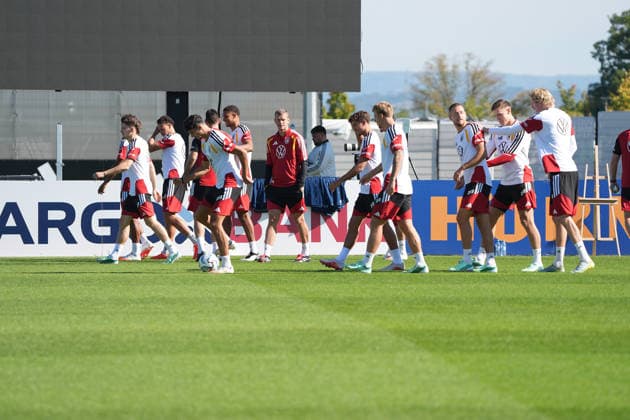 Team Warms Up at Herzo Base, September 30, 2026: German National Team Prepares for the Nations League, Home Ground, HerzoBase, World of Adidas, Herzogenaurach
