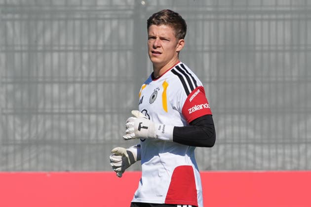 Goalie Finn Dahmen, Germany, Herzo Base, September 30, 2026, German National Team, Nations League Preparation, Home Ground, HerzoBase, World of Adidas, Herzogenaurach