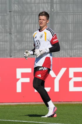 Goalie Finn Dahmen, Germany, Herzo Base, September 30, 2026, German National Team, Nations League Preparation, Home Ground, HerzoBase, World of Adidas, Herzogenaurach