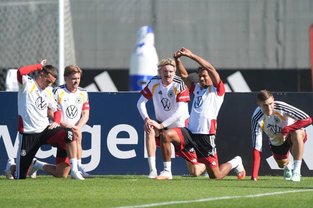 Said El Mala Germany, Finn Jeltsch Germany, Nick Woltemade Germany, Bambase Conte Germany, Nico Schlotterbeck Germany Herzo Base September 30, 2026 German National Team Nations League Preparation, Home Ground, HerzoBase, World of Adidas, Herzogenaurach