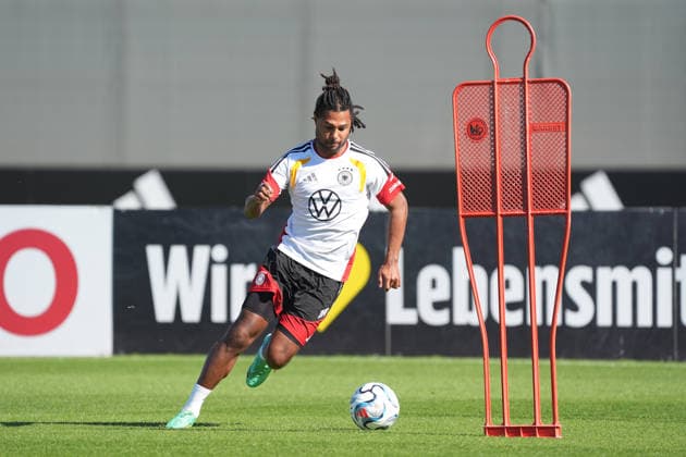 Serge Gnabry Germany Herzo Base September 30, 2026 German National Team Nations League Preparation, Home Ground, HerzoBase, World of Adidas, Herzogenaurach