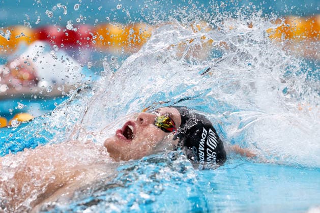 September 30, 2026, Sydney, Nsw, Australia: JOSHUA EDWARDS-SMITH competes in the MenÃ¢â‚¬â ¢s 200m backstroke final during the 2026 Australian Short Course Championships. Sydney Australia - ZUMAt173 20260930_zsp_t173_003 Copyright: xStephanexThomasx